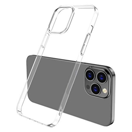 Apple iPhone 15 Pro Kılıf Vonn Sert Şeffaf Kapak