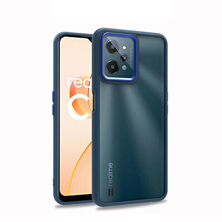Realme C31 Kılıf Buton Ve Kamera Korumalı Flora Silikon Kapak