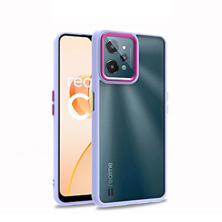 Realme C31 Kılıf Buton Ve Kamera Korumalı Flora Silikon Kapak