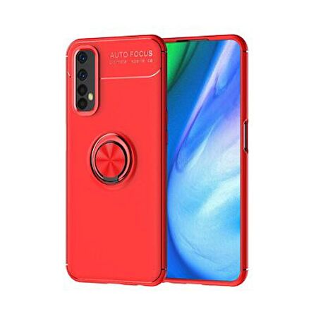 Realme 7 Kılıf Ravel Yüzüklü Standlı Silikon Kapak