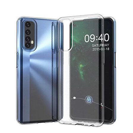 Realme 7 Kılıf Süper Şeffaf Silikon Kapak