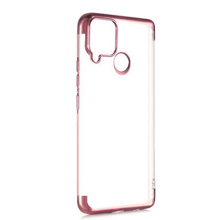 Realme C15 Kılıf Dört Köşeli Lazer Silikon Kapak