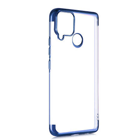 Realme C15 Kılıf Dört Köşeli Lazer Silikon Kapak