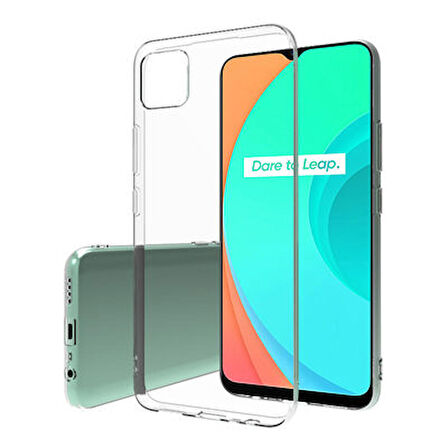 Realme C11 Kılıf Süper Şeffaf Silikon Kapak