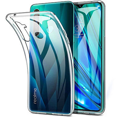 Realme 5i Kılıf Süper Şeffaf Silikon Kapak