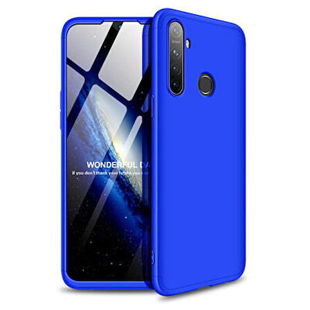 Realme 5 Kılıf 360 Tam Koruma Ön Ve Arka Sert Mika Kapak Ays