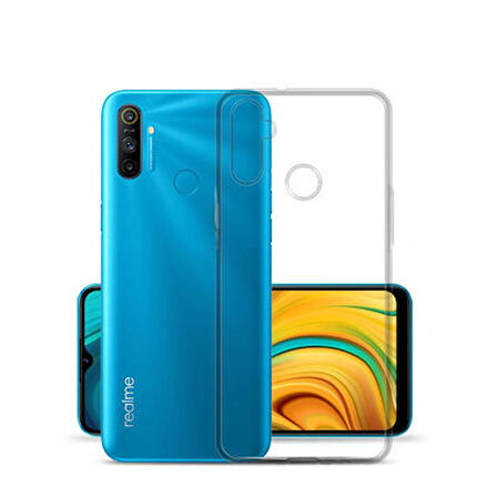 Realme C3 Kılıf Süper Şeffaf Silikon Kapak