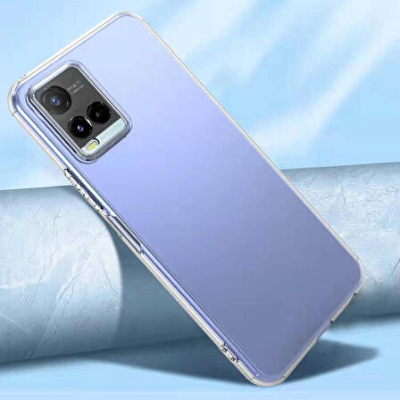 Vivo Y21S Uyumlu Kılıf Süper Silikon Ultra İnce Kapak