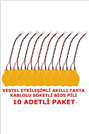 Vestel Faz-2 Akıllı Tahta Kablolu Soketli Bios Pili 10 Adet