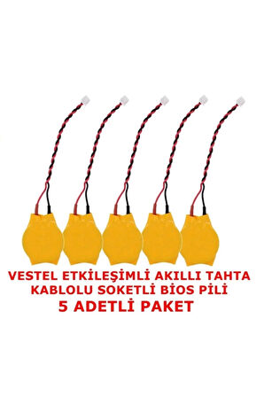 Vestel Faz-1 Akıllı Tahta Kablolu Soketli Bios Pili 5 Adet