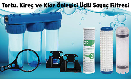 Daire Giriş Filtresi 3lü Tam Set 3/4 Giriş Çıkışlı 