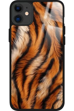 Apple iPhone 11 Uyumlu Sarı Leopar Tasarımlı Parlak Silikon Kılıf