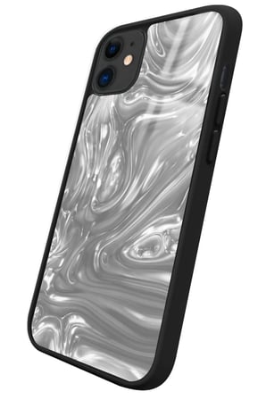 Apple iPhone 11 Uyumlu Beyaz Tasarımlı Parlak Silikon Kılıf