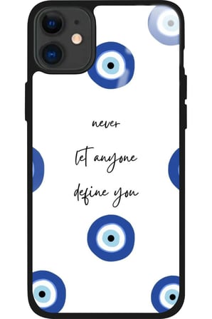 Apple iPhone 11 Uyumlu Motivasyonlu Nazar Boncuğu Tasarımlı Parlak Silikon Kılıf