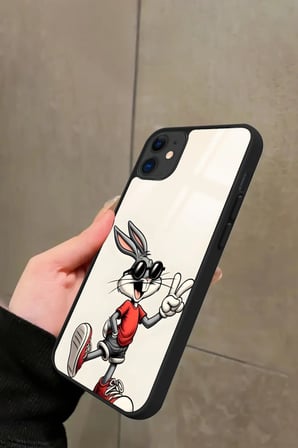 Apple iPhone 11 Uyumlu Bugs Bunny Tasarımlı Parlak Silikon Kılıf