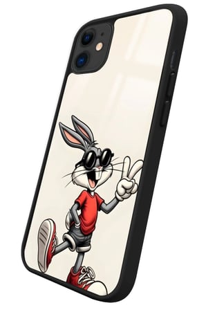 Apple iPhone 11 Uyumlu Bugs Bunny Tasarımlı Parlak Silikon Kılıf