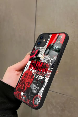 Apple iPhone 11 Uyumlu Batman Tasarımlı Parlak Silikon Kılıf