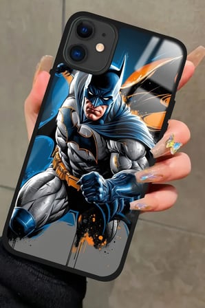 Apple iPhone 11 Uyumlu Batman Tasarımlı Parlak Silikon Kılıf