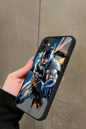 Apple iPhone 11 Uyumlu Batman Tasarımlı Parlak Silikon Kılıf