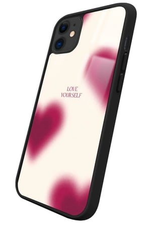 Apple iPhone 11 Uyumlu Love Yazılı Parlak Silikon Kılıf