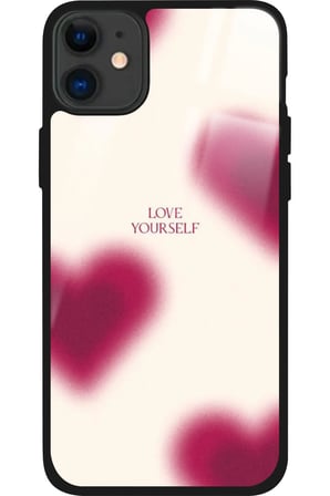 Apple iPhone 11 Uyumlu Love Yazılı Parlak Silikon Kılıf