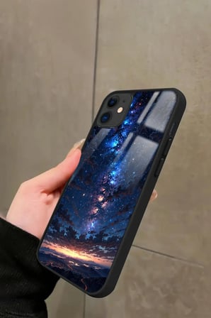 Apple iPhone 11 Uyumlu Soyut Sanat Tasarımlı Parlak Silikon Kılıf