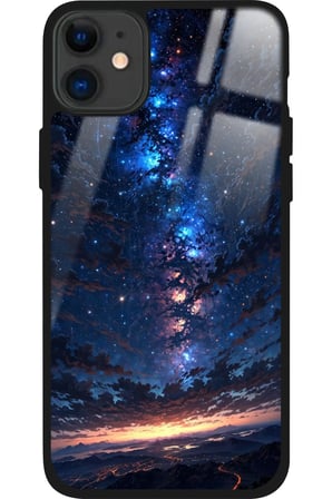 Apple iPhone 11 Uyumlu Soyut Sanat Tasarımlı Parlak Silikon Kılıf