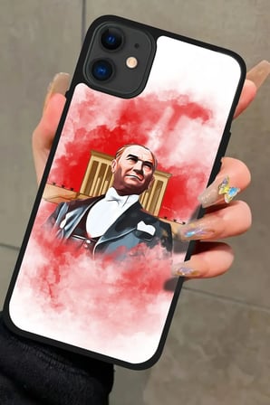 Apple iPhone 11 Uyumlu Atatürk Tasarımlı Parlak Silikon Kılıf