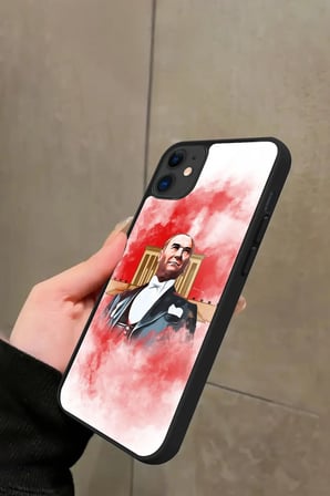 Apple iPhone 11 Uyumlu Atatürk Tasarımlı Parlak Silikon Kılıf