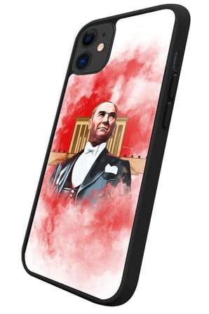 Apple iPhone 11 Uyumlu Atatürk Tasarımlı Parlak Silikon Kılıf