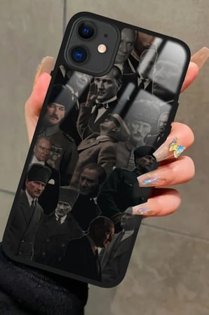 Apple iPhone 11 Uyumlu Atatürk Poster Tasarımlı Parlak Silikon Kılıf