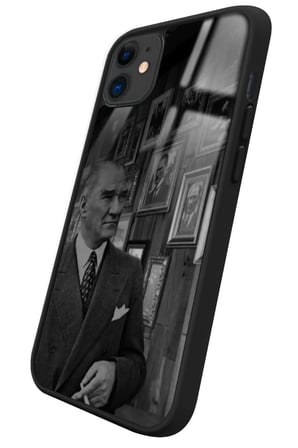 Apple iPhone 11 Uyumlu Atatürk Tasarımlı Parlak Silikon Kılıf