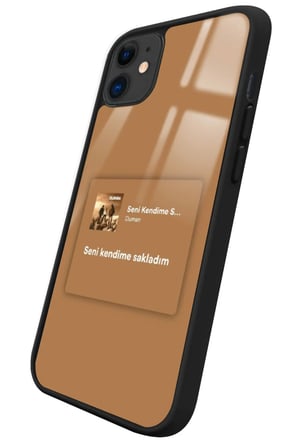 Apple iPhone 11 Uyumlu Şarkı Sözü Tasarımlı Parlak Silikon Kılıf