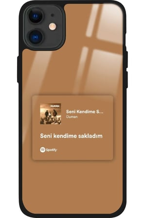 Apple iPhone 11 Uyumlu Şarkı Sözü Tasarımlı Parlak Silikon Kılıf