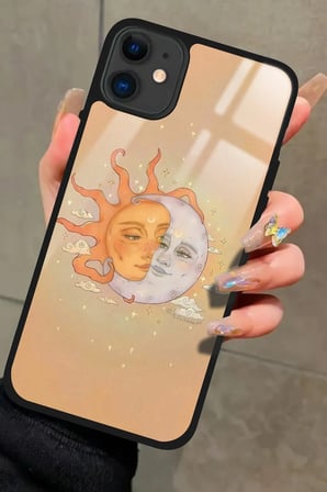 Apple iPhone 11 Uyumlu Güneş Tasarımlı Parlak Silikon Kılıf