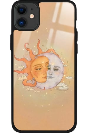 Apple iPhone 11 Uyumlu Güneş Tasarımlı Parlak Silikon Kılıf