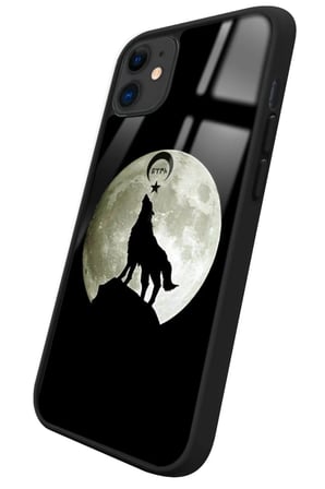 Apple iPhone 11 Uyumlu Bozkurt Tasarımlı Parlak Silikon Kılıf