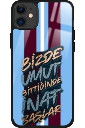 Apple iPhone 11 Uyumlu Taraftar Sözü Tasarımlı Parlak Silikon Kılıf