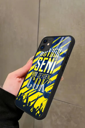 Apple iPhone 11 Uyumlu Taraftar Sözü Yazılı Parlak Silikon Kılıf