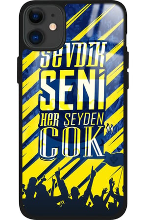 Apple iPhone 11 Uyumlu Taraftar Sözü Yazılı Parlak Silikon Kılıf