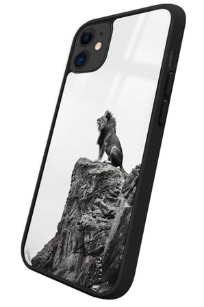 Apple iPhone 11 Uyumlu Aslan Tasarımlı Parlak Silikon Kılıf