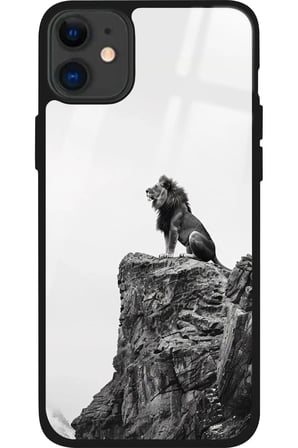 Apple iPhone 11 Uyumlu Aslan Tasarımlı Parlak Silikon Kılıf