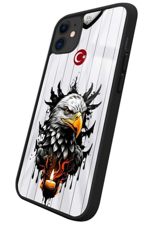 Apple iPhone 11 Uyumlu Kartal Tasarımlı Parlak Silikon Kılıf