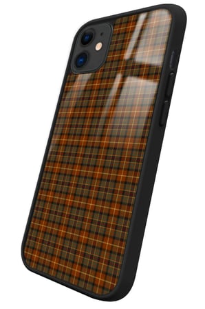 Apple iPhone 12 Uyumlu Kırmızı Kare Tasarımlı Parlak Silikon Kılıf