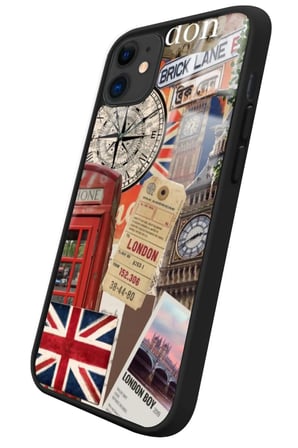 Apple iPhone 12 Uyumlu Travel Tasarımlı Parlak Silikon Kılıf