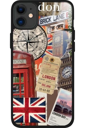 Apple iPhone 12 Uyumlu Travel Tasarımlı Parlak Silikon Kılıf