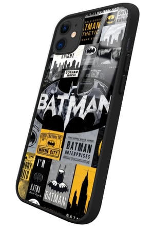 Apple iPhone 12 Uyumlu Batman Tasarımlı Parlak Silikon Kılıf
