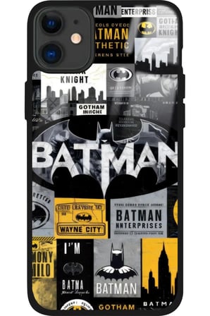 Apple iPhone 12 Uyumlu Batman Tasarımlı Parlak Silikon Kılıf