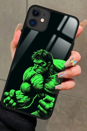 Apple iPhone 12 Uyumlu Hulk Tasarımlı Parlak Silikon Kılıf