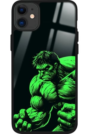 Apple iPhone 12 Uyumlu Hulk Tasarımlı Parlak Silikon Kılıf